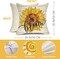 Sweet Summer Sunflower Bloom Decorative Throw Pillow Cover 20 x 20 Set of 4, Hello Sunshine Yellow Flower Porch Outdoor Home Decor, Sun Sunny Seasonal Farmhouse Couch Cushion Case